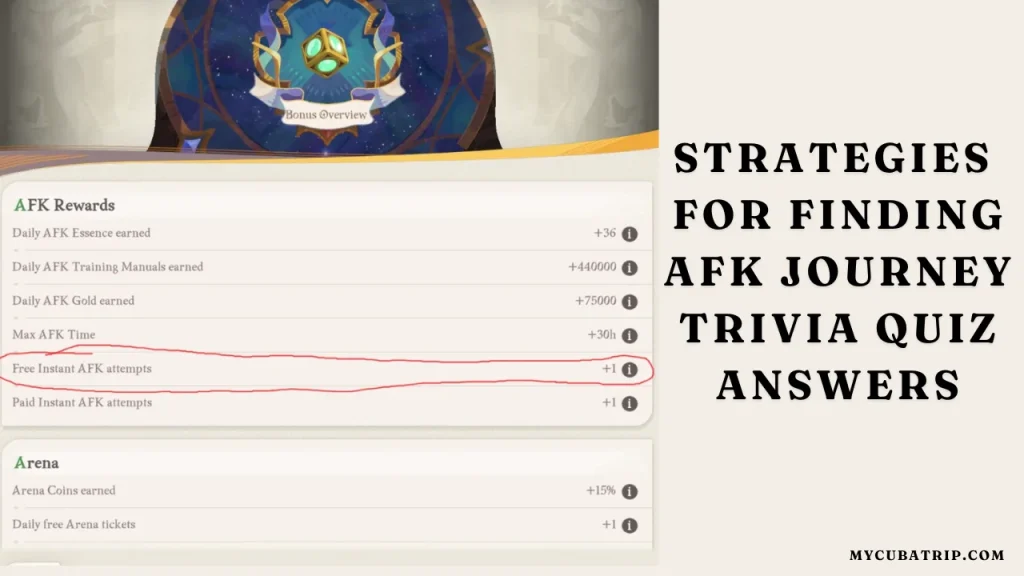 AFK Journey Trivia Quiz Answers